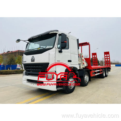 Mobile Flatbed Platform Truck With Crane